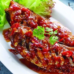 Fried Fish Topped With Chilli Sauce