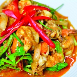 Fried Seafood With Thai Chili Paste