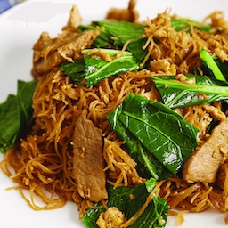 Rice Vermicelli Noodle Stir Fried With Soy Sauce