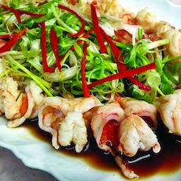 Steamed Shrimps With Soy Sauce