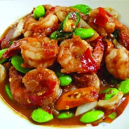 Stink Beans Stir Fried with Chili Paste and Shrimp