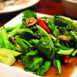 Stir-Fried Chinese Kale With Oyster Sauce and Salted Fish
